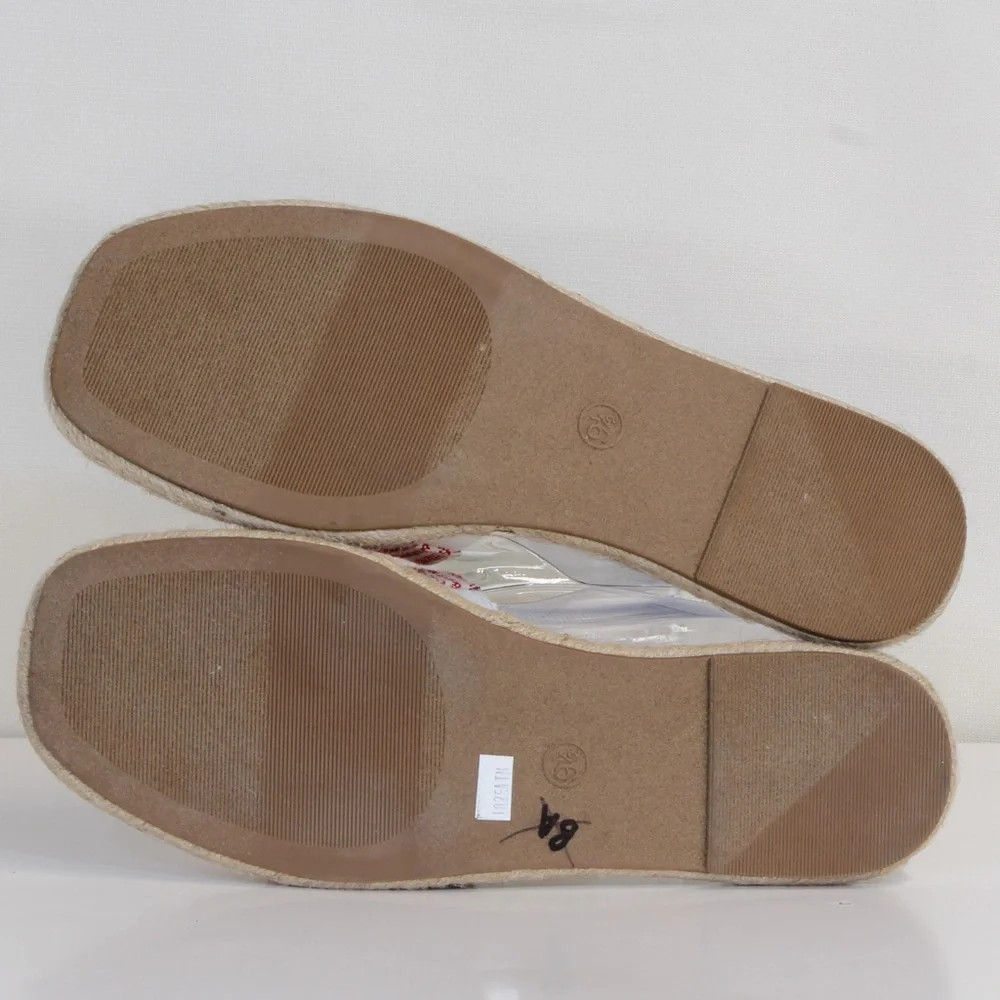 Universal Thread Espadrille Red and White Striped Women's Sandals